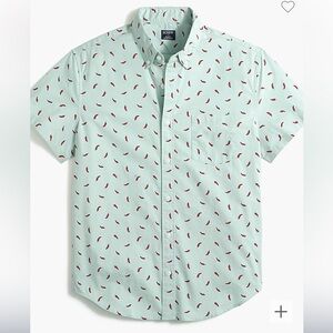 J. Crew Short-sleeve slim hot pepper print shirt